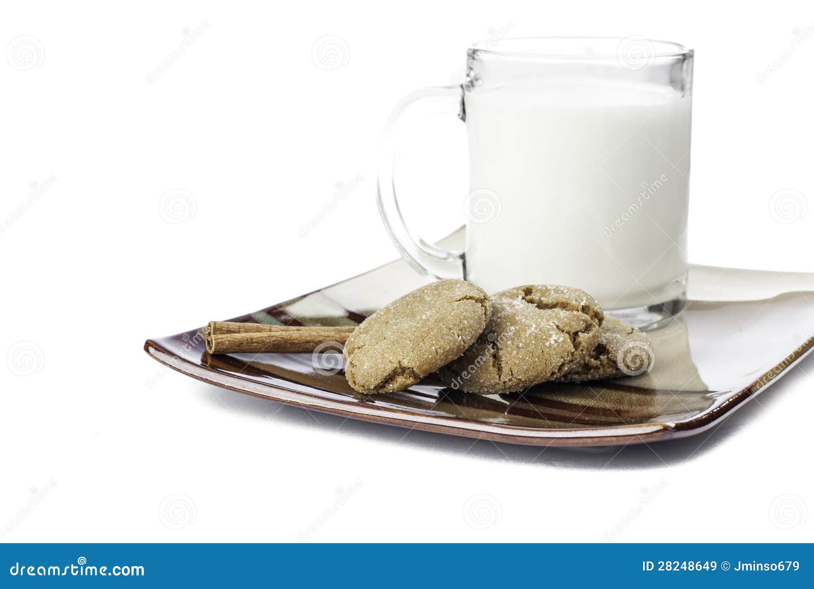 Molasses cookie with milk stock image. Image of molasses 28248649
