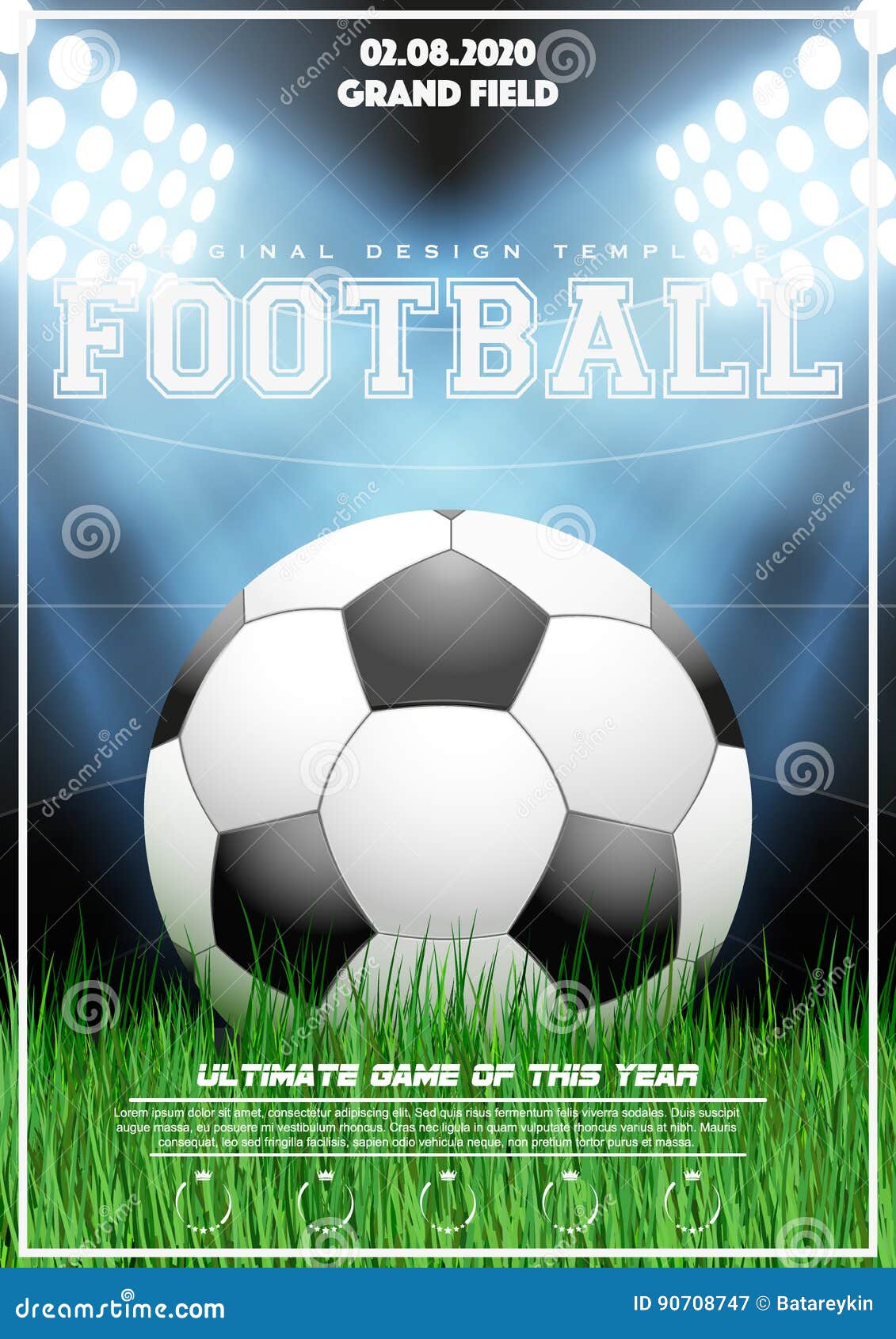 Cartaz do do jogo da copa futebol, Cartaz do competiam do futebol