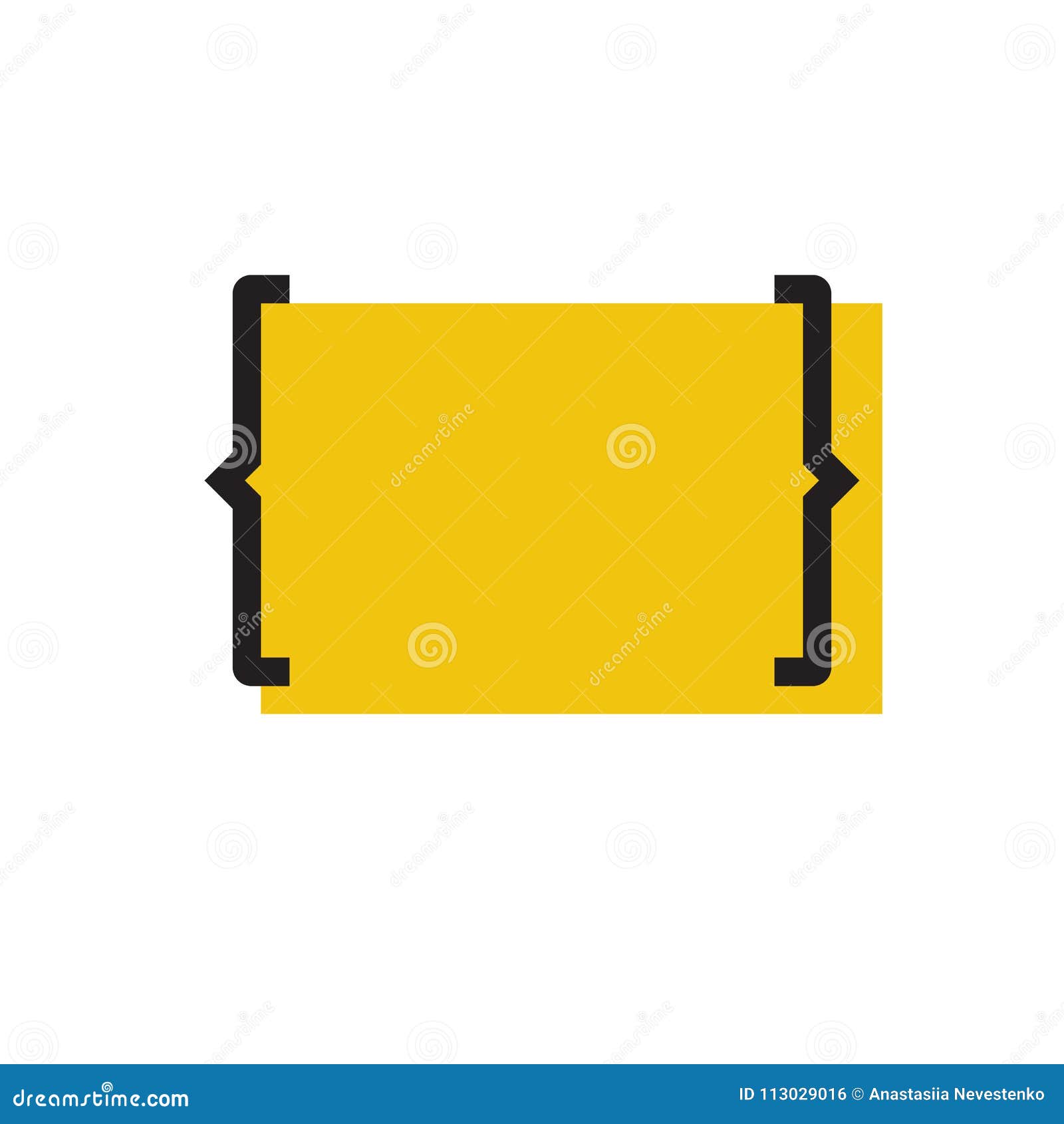 Molde vazio com suporte Projeto liso da ilustração do vetor Isolado no fundo branco Caixa de texto mínima abstrata Lugar a citar