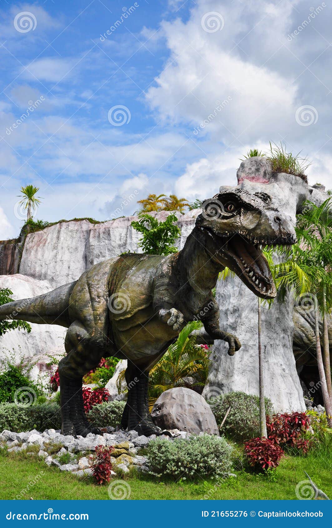 molded figure of tyrannosaurus