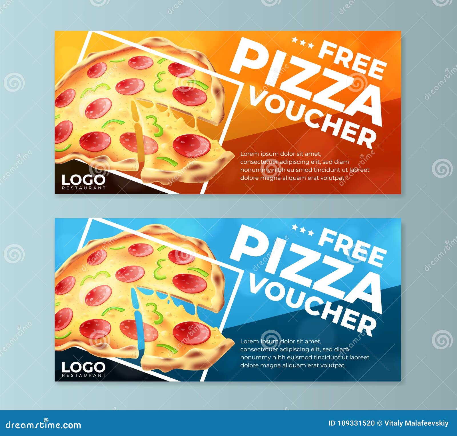 Modelos De Voucher Para Pizza Grátis Ilustração do Vetor - Ilustração de  americano, bilhete: 109331520, image size:1600x1526