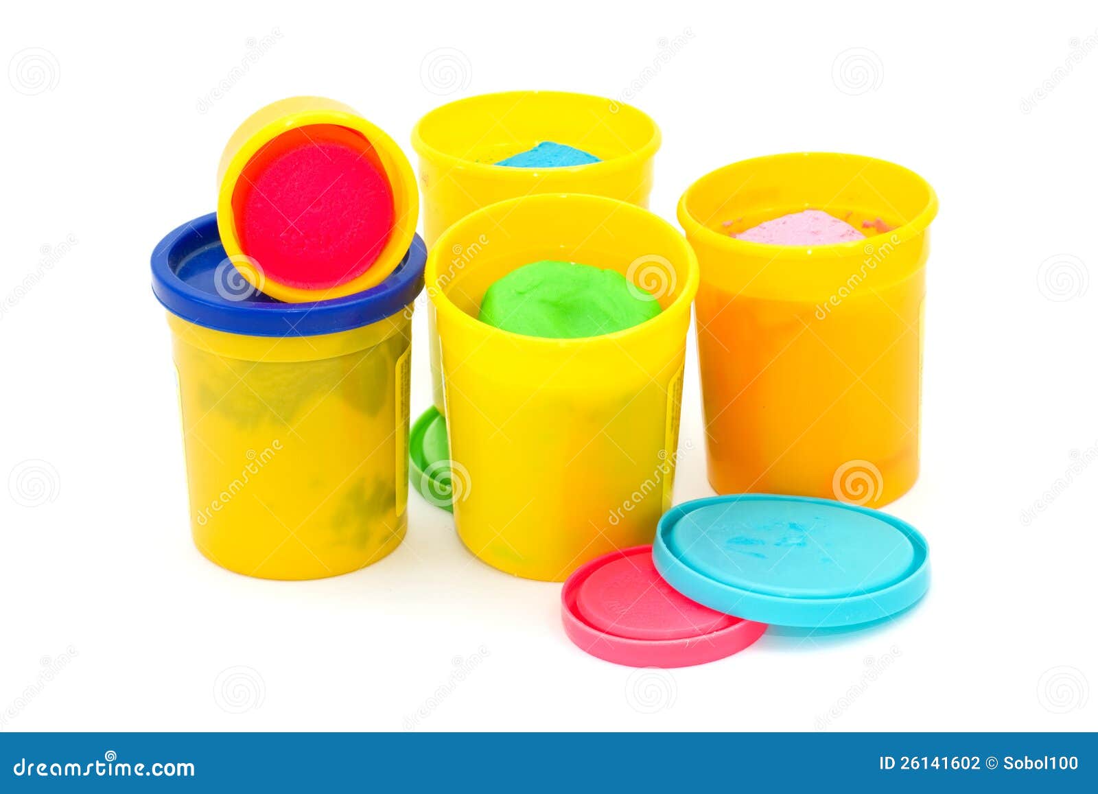 Molding Dough for Children on White Stock Photo Image of childhood
