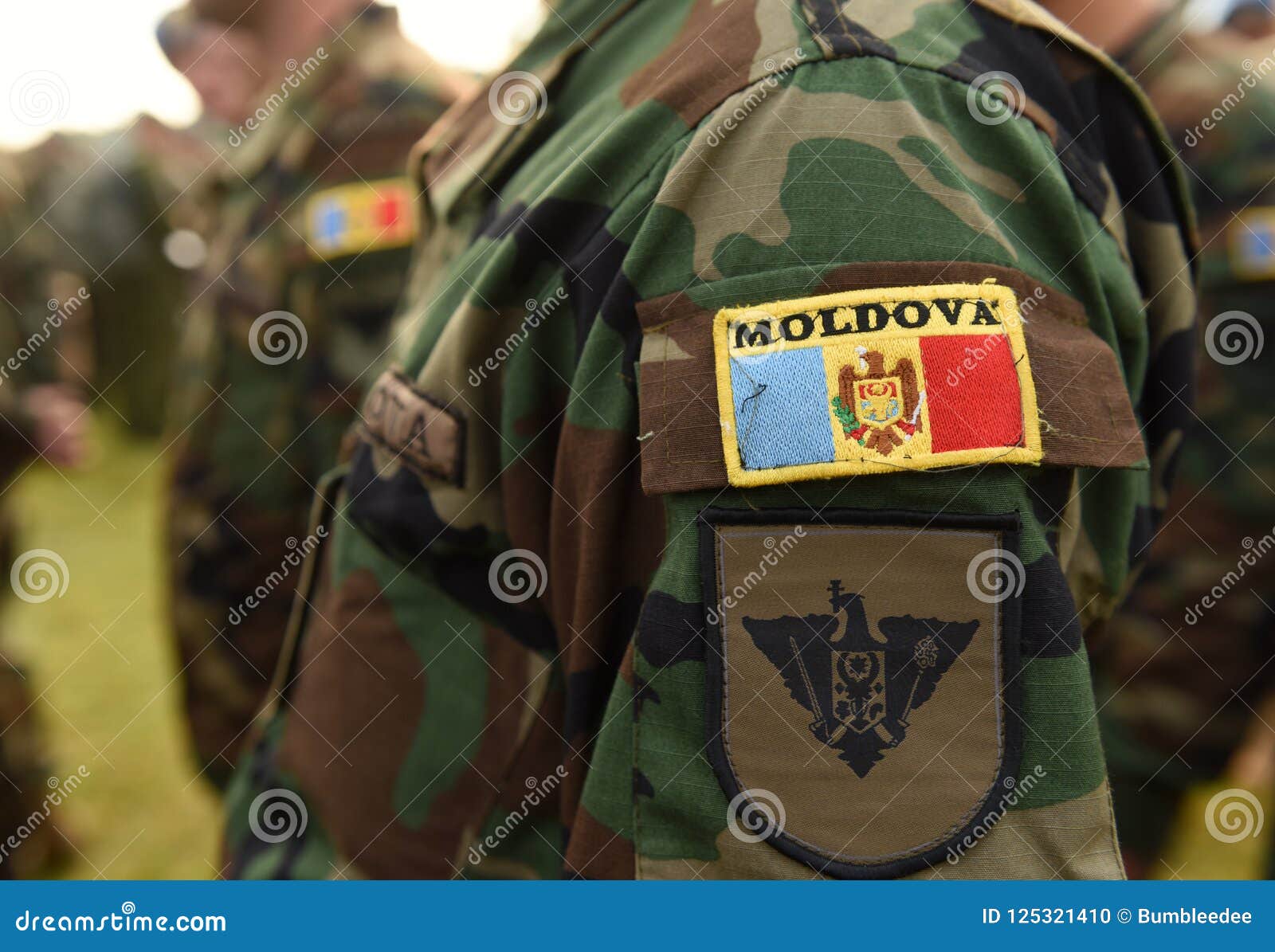 moldova army uniform patch flag. moldovan army