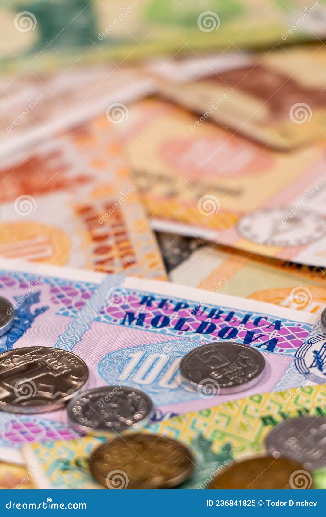 moldovan leu. mdl banknotes and coins