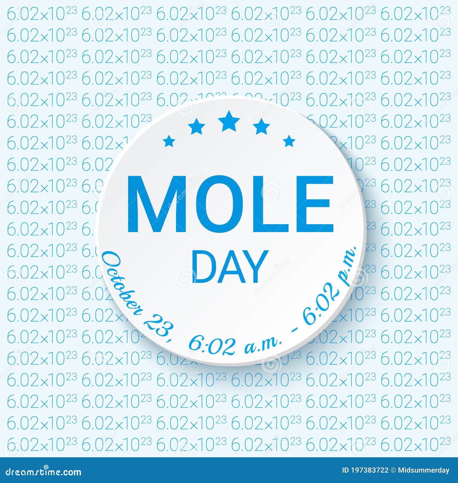 mole day  . holiday celebrated among chemists and chemistry enthusiasts on october 23. national