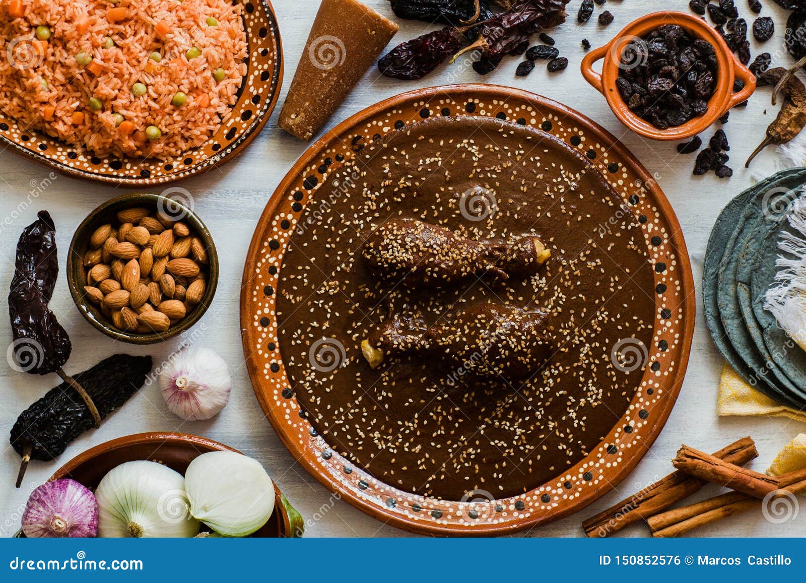 mole mexicano, poblano mole ingredients, mexican spicy food traditional in mexico