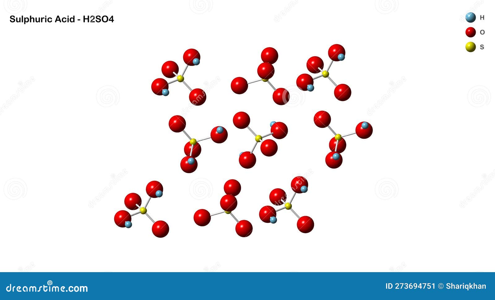 molecular or chemical structure of sulfuric acid or atomic arrangement of hydrogen, oxygen and sulphur in h2so4