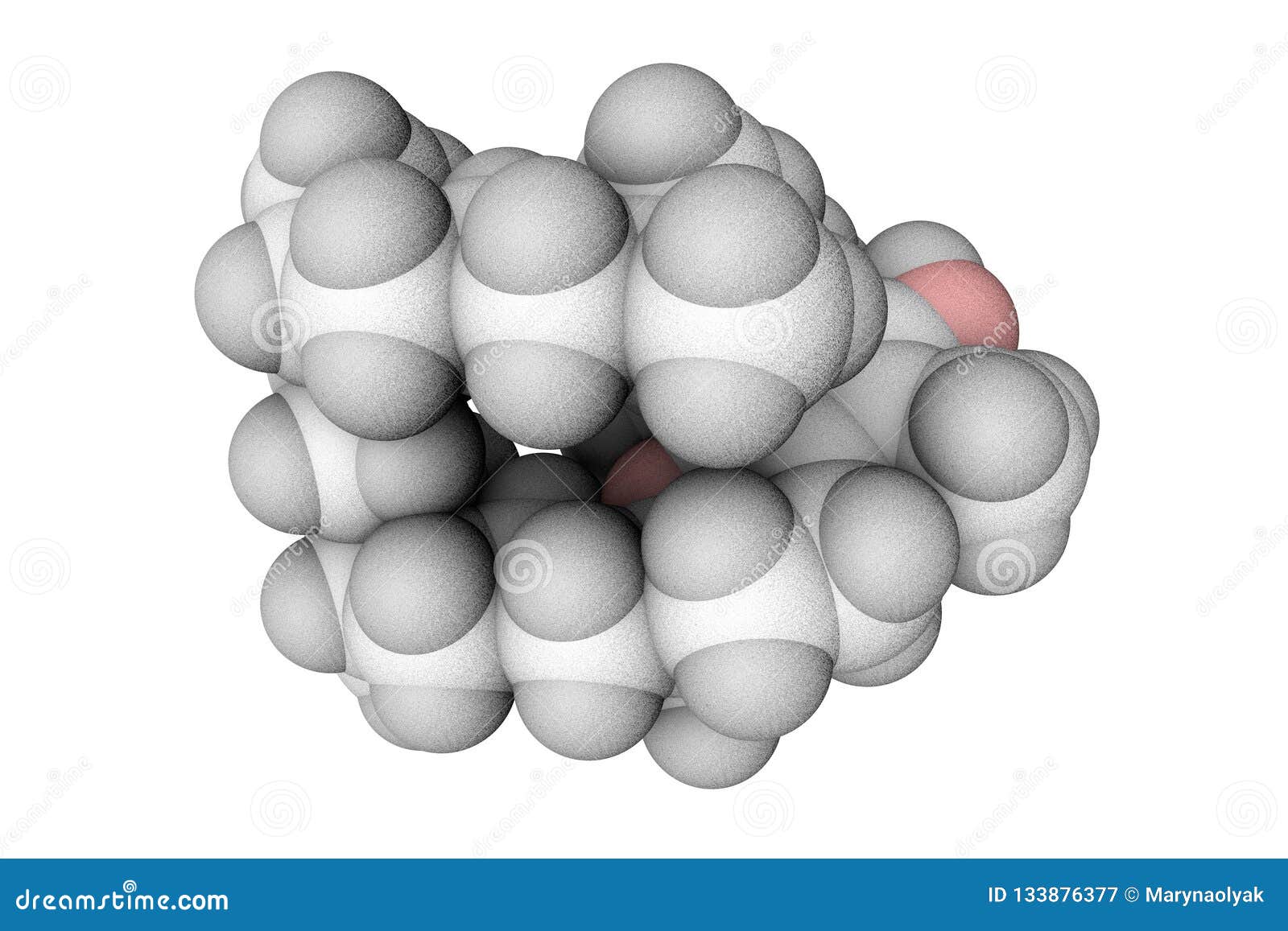 molecular model of vitamin e, alpha-tocopherol. scientific background. 3d 