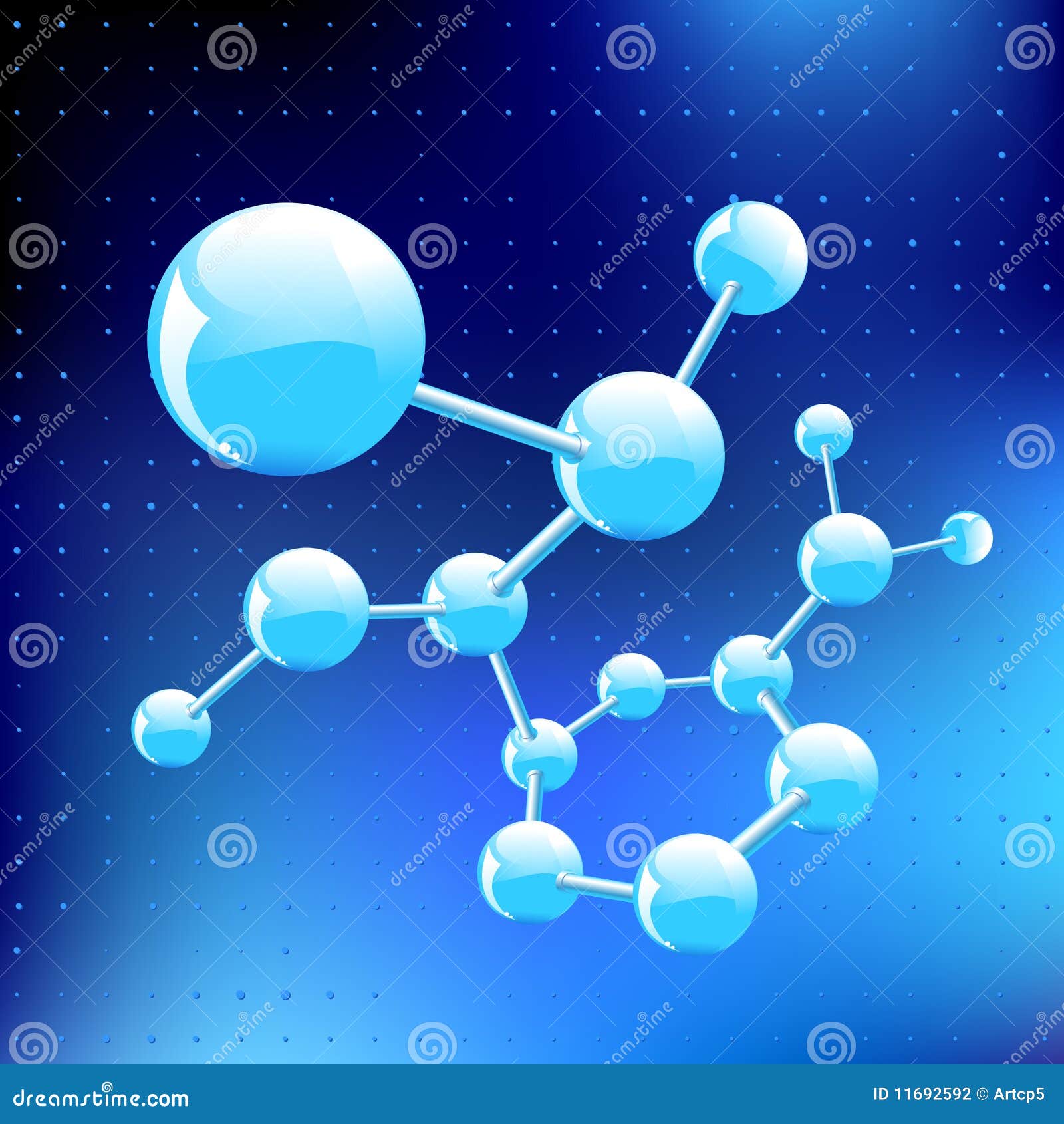 Molecular Structure Of Air Molecules Vector Illustration