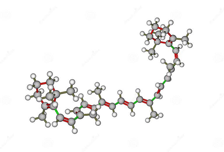 Molecular Structure of Betacarotene Stock Illustration Illustration