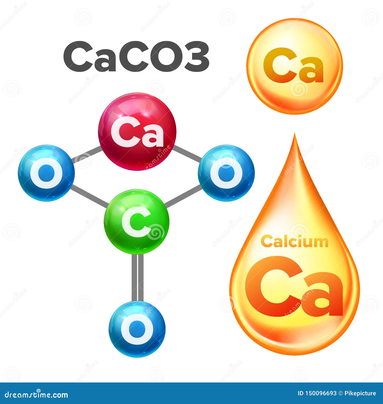 molecular structure calcium carbonate caco3 