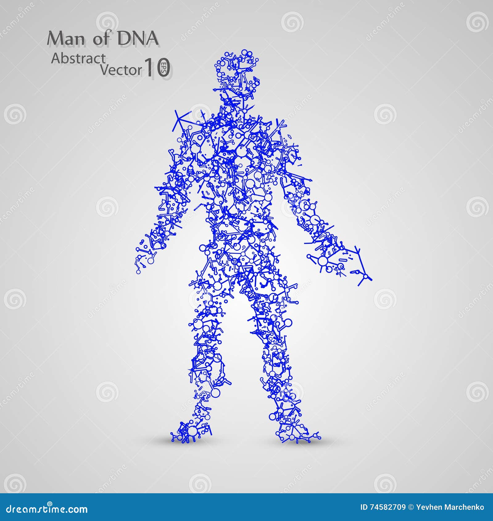 Molecular Structure In The Form Of Man Stock Vector - Illustration of