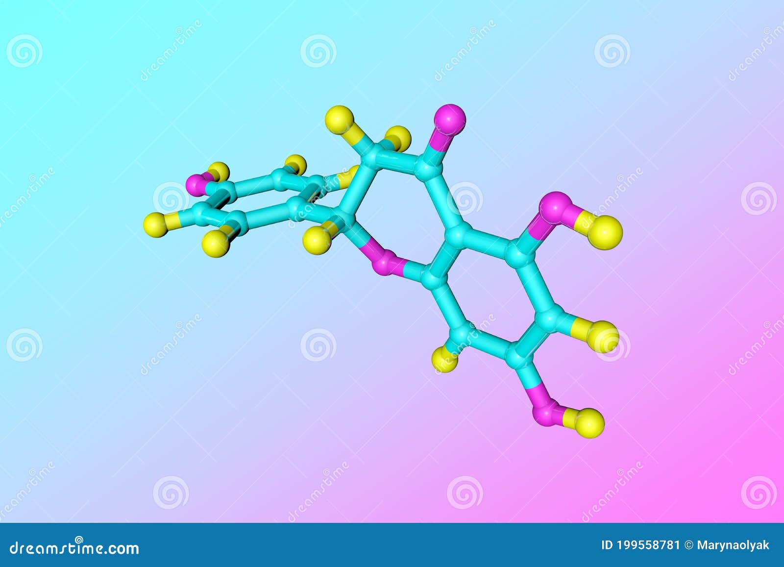 Molecular Structure Of Naringenin, A Flavorless, Colorless Flavanone, A