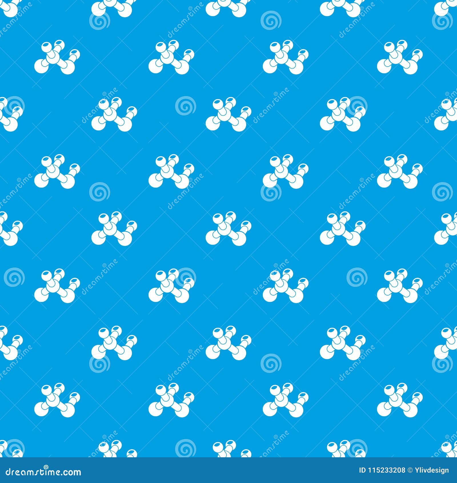 Molecule Bio Pattern Vector Seamless Blue Stock Vector - Illustration ...