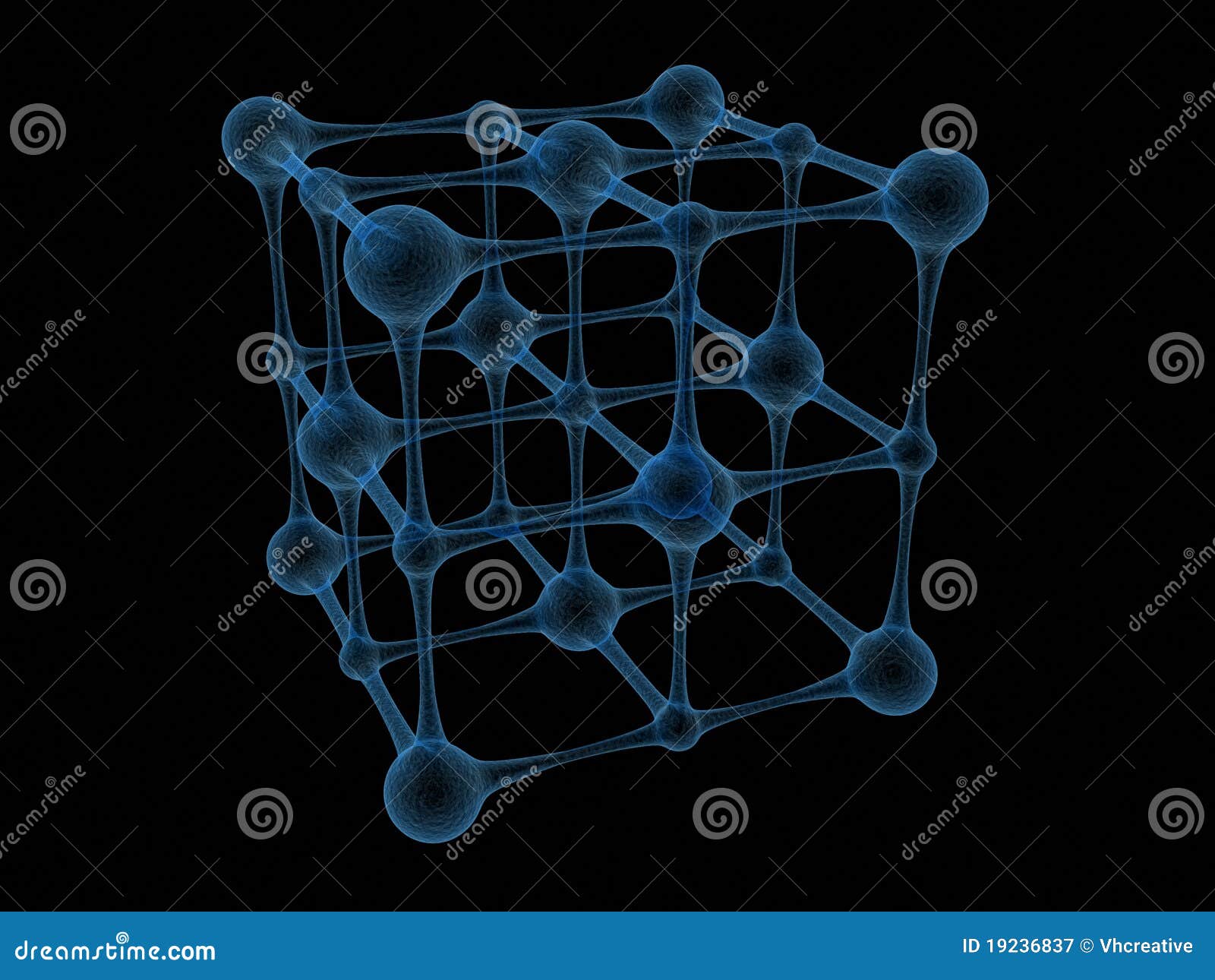 molecule. crystal lattice.
