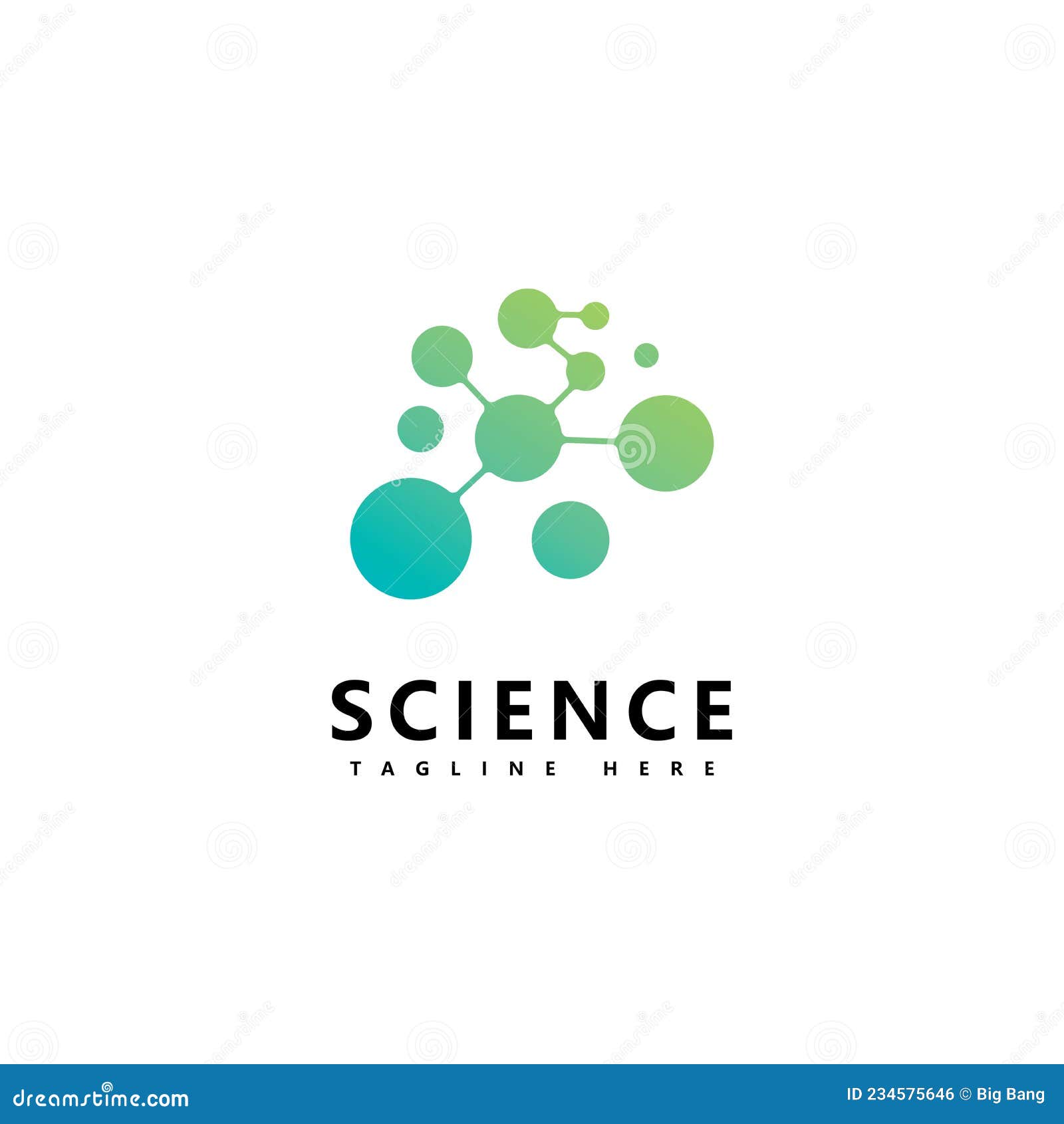 Molecule Logo Icon Template for Science Brand Identity Stock Vector