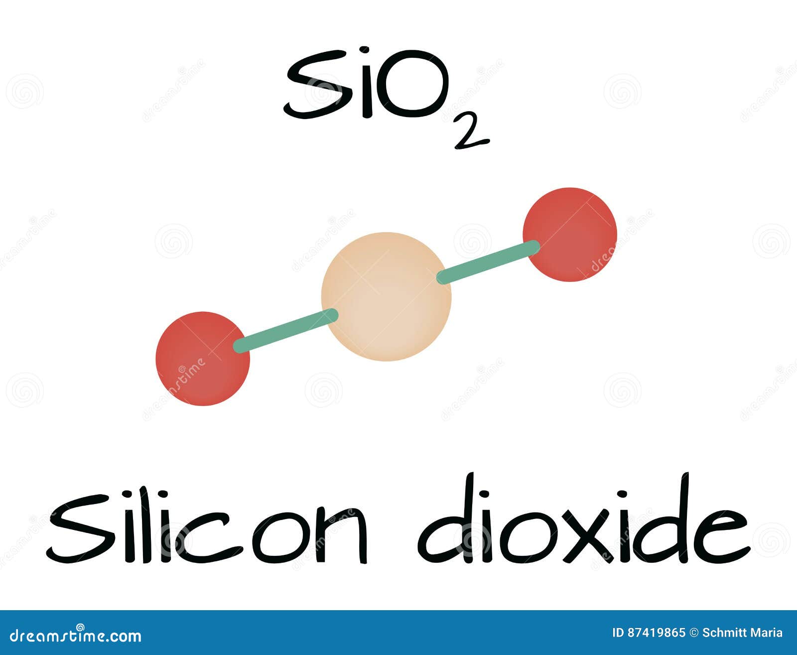 SiO2 Silicon Dioxide Stock Vector - Illustration of vector, technology: 87419865