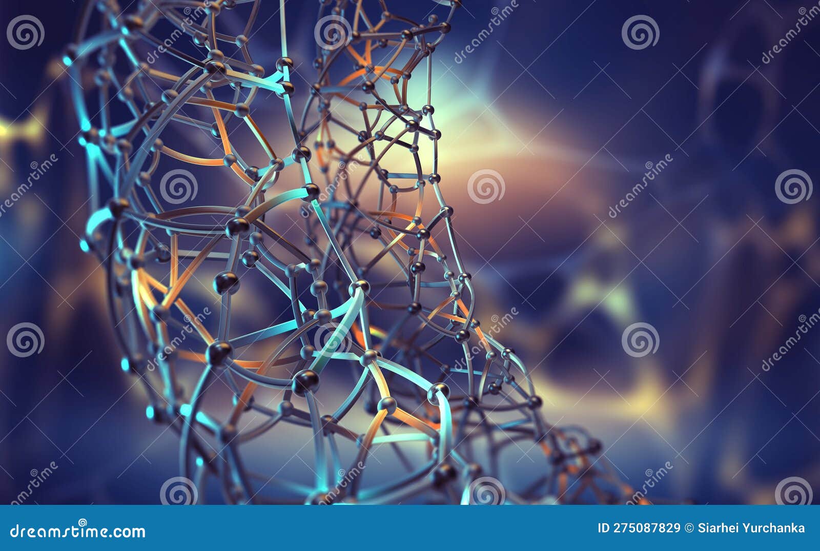 Molecule Structure and DNA Bond Stock Illustration - Illustration of