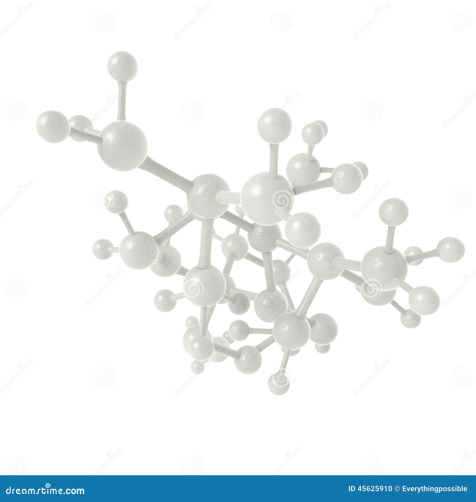 molecule white 3d on white background