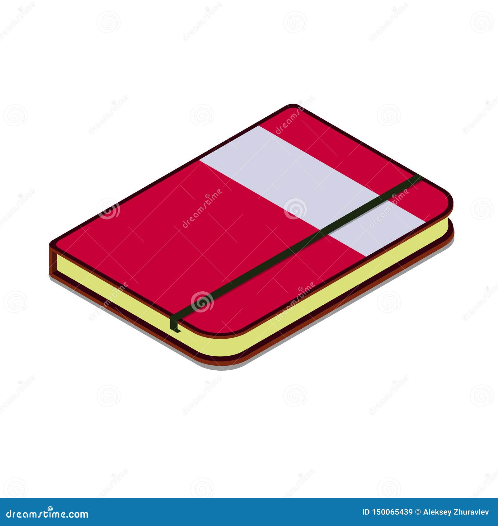 moleskine organizer, diary simple  icon.  notebook   template for web mobile ui 