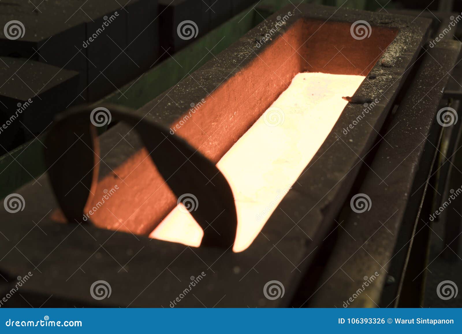 Molten Metal Iron Casting in Metal Mold Stock Photo Image of factory