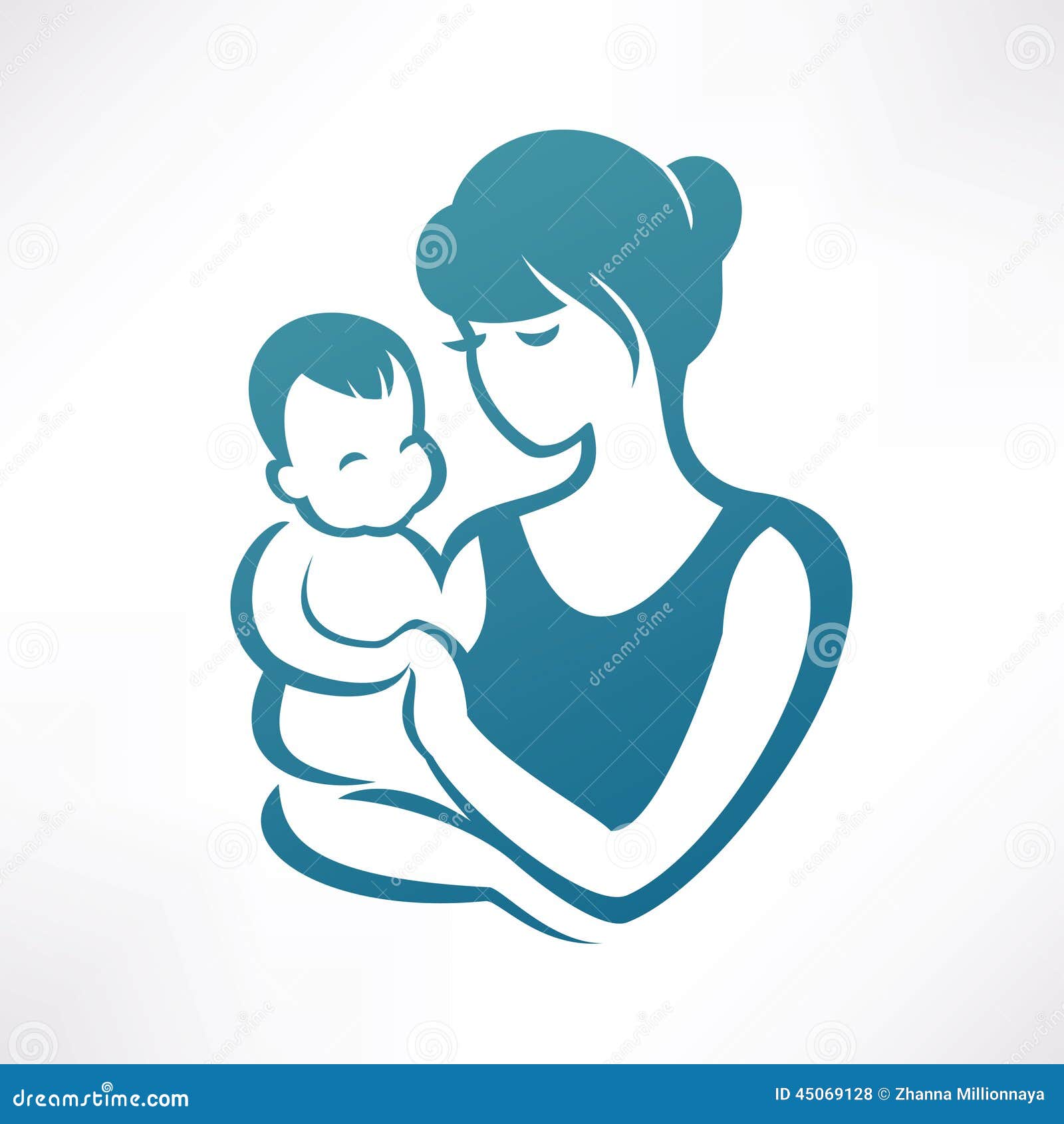 Download Mom and baby stock vector. Illustration of life, heart ...