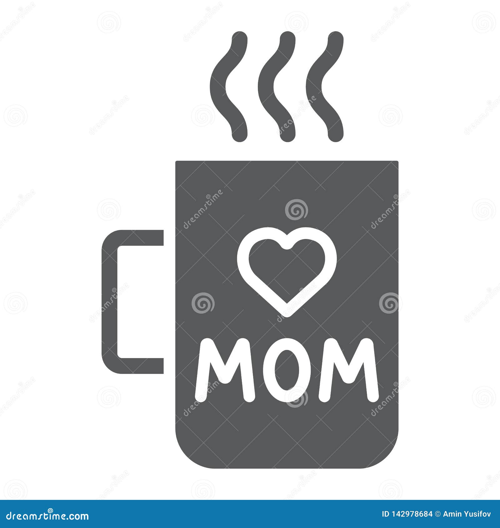 Download Mom Cup Glyph Icon, Love And Utensil, Inscription On Mug ...