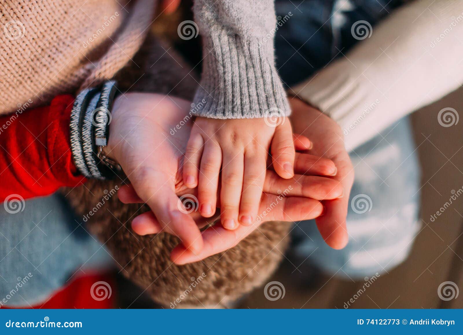 Mom, Dad and Little Son Holding Hands Close Up Stock Image - Image ...