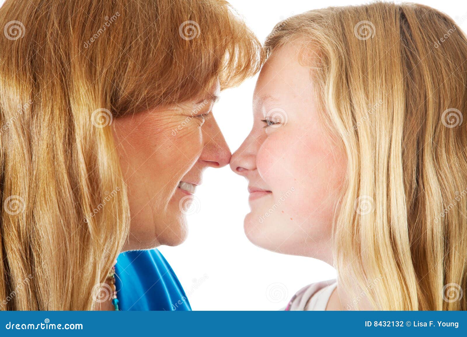 Mom and Daughter Face Off stock photo. Image of resemblance 8432132