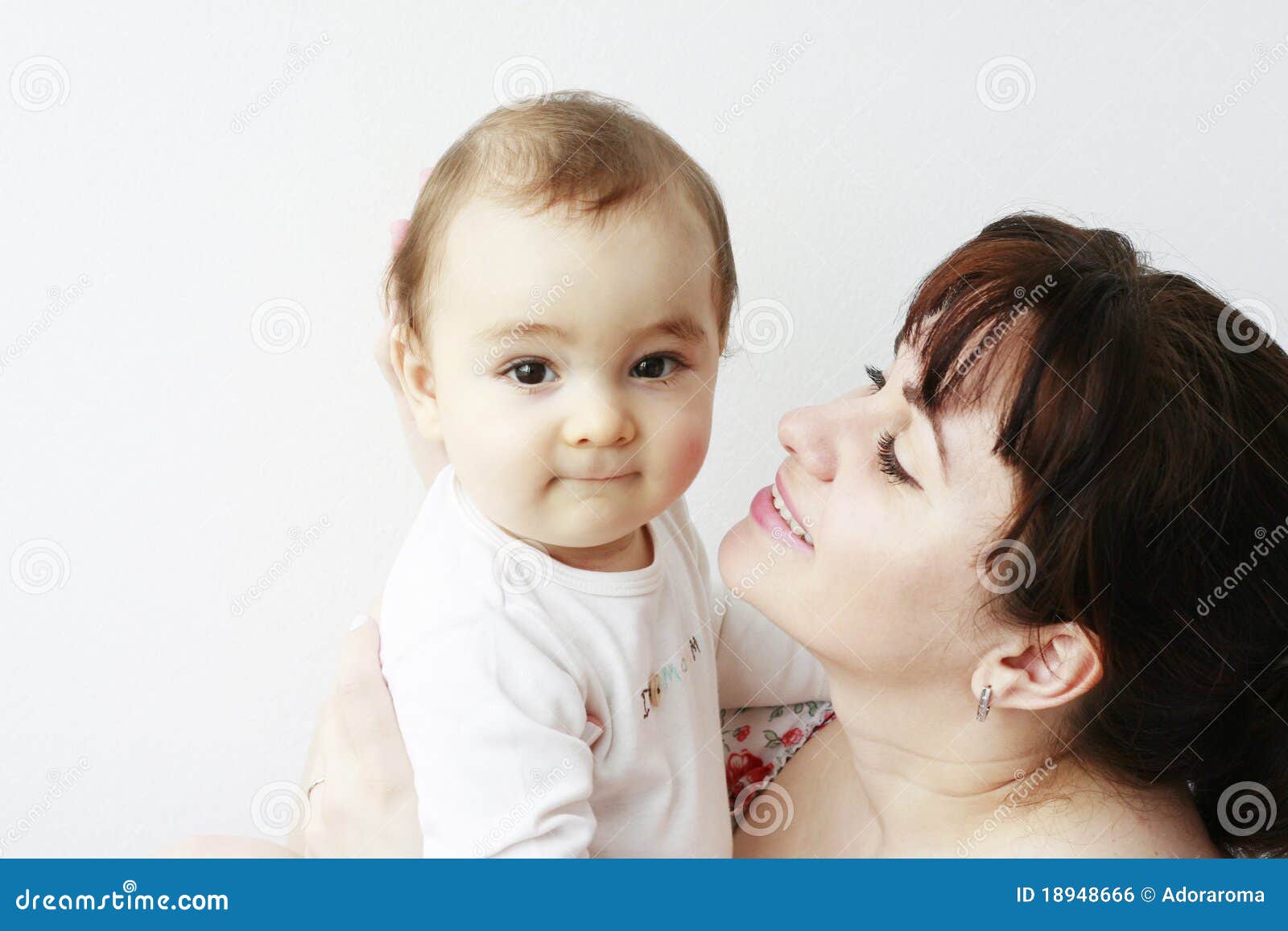 Mom Having Fun with Her Baby in Her Arms Stock Photo Image of cute