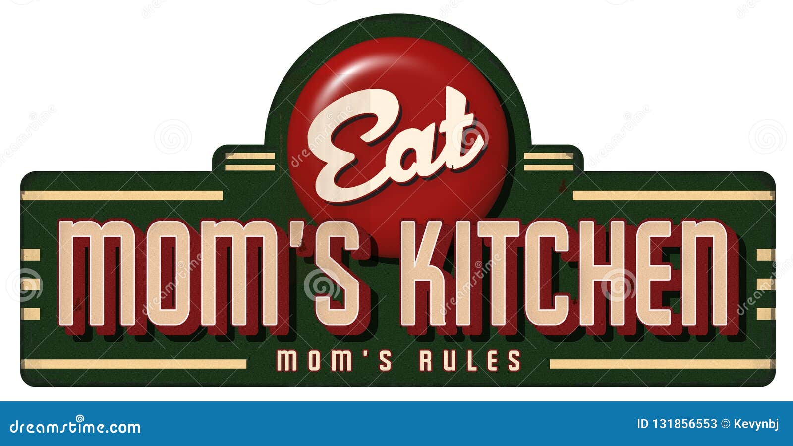 mom`s kitchen vintage sign metal sign moms rules