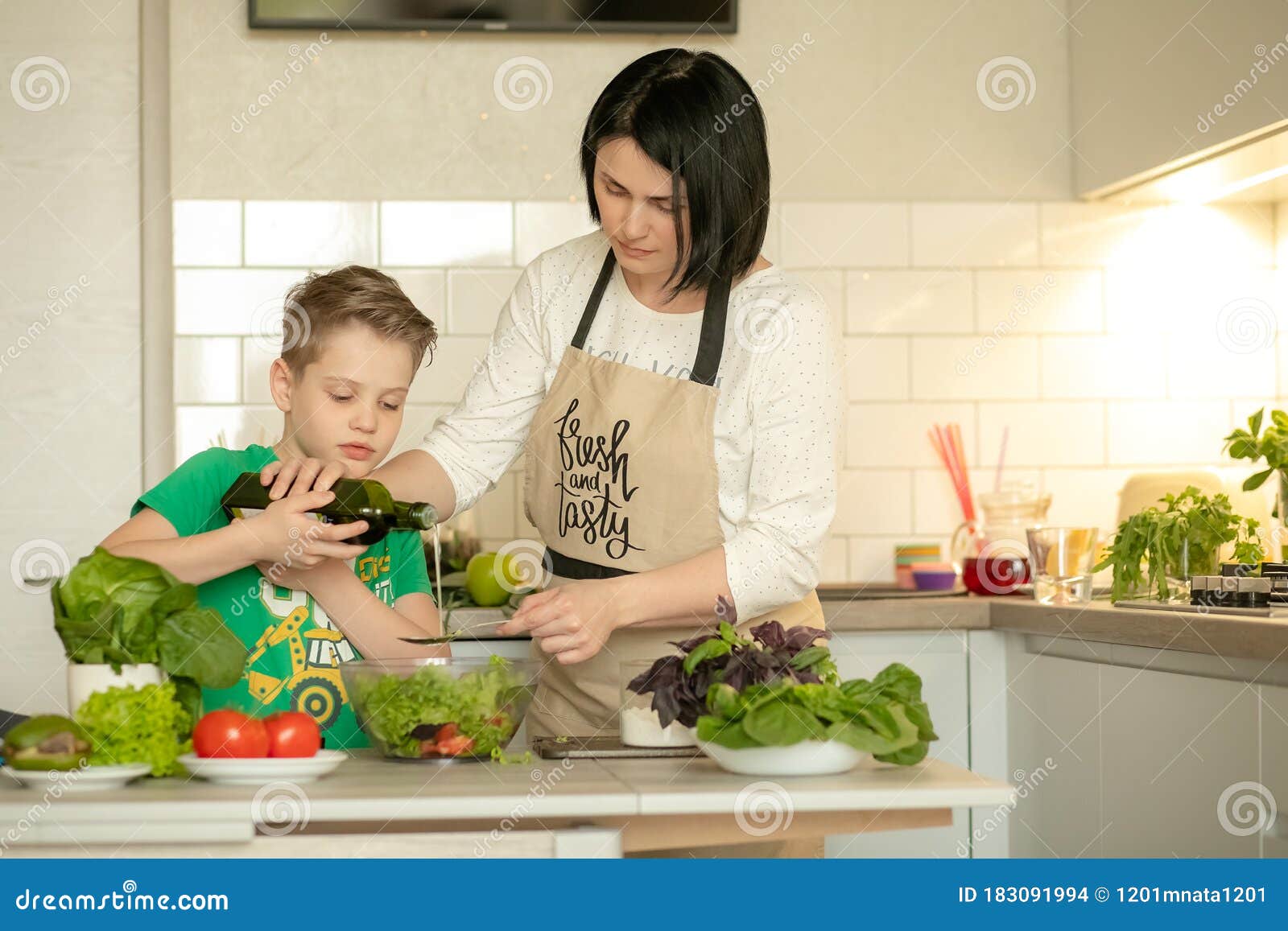 Mom Son Kitchen Telegraph