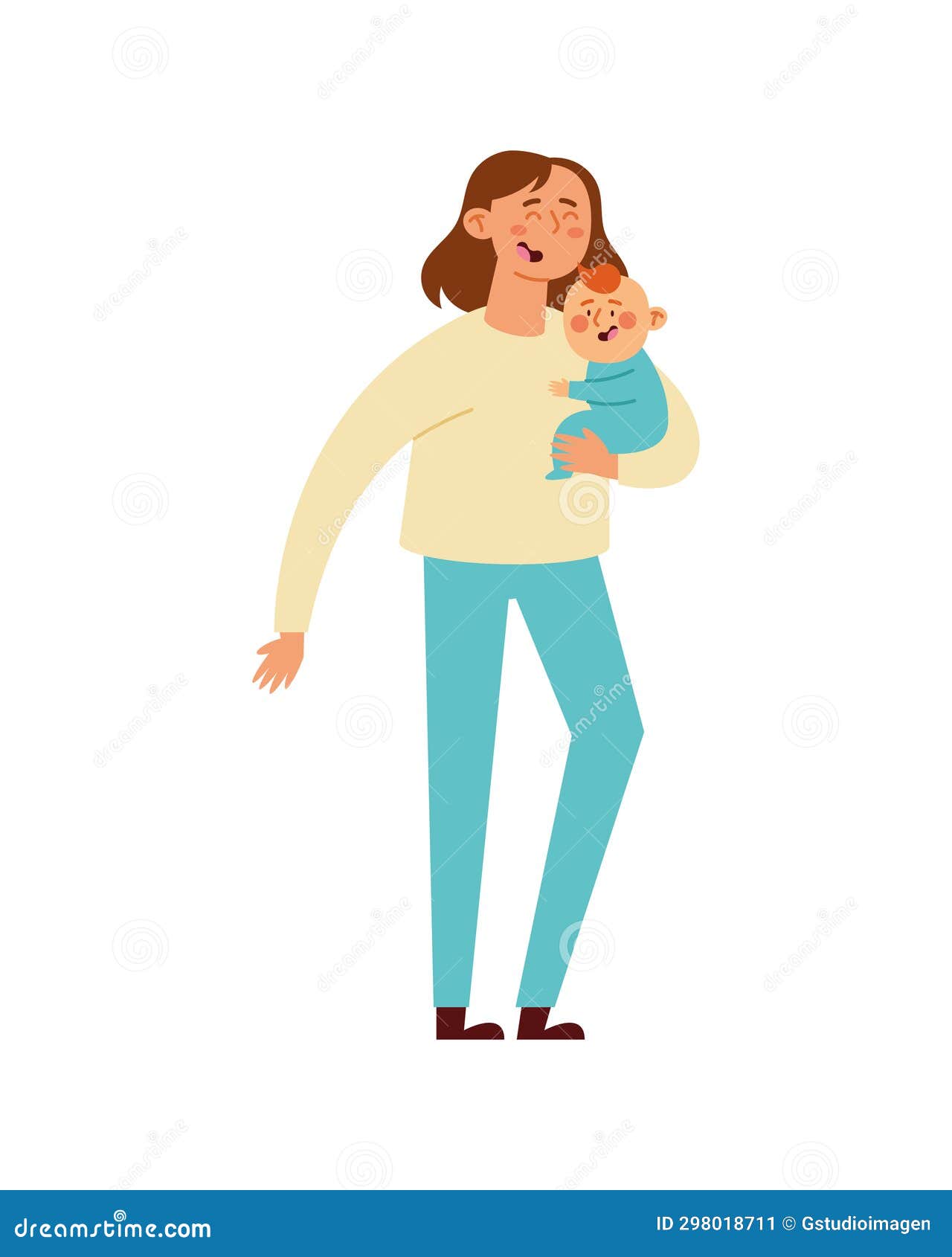 Mom and son stock illustration. Illustration of vector 298018711
