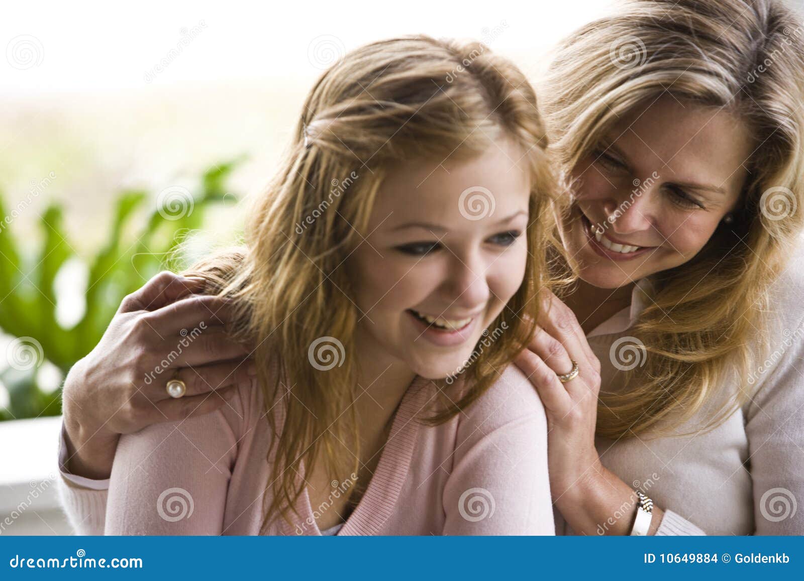 Mom And Teenage Daughter Laughing Stock Photo - Image of enjoyment