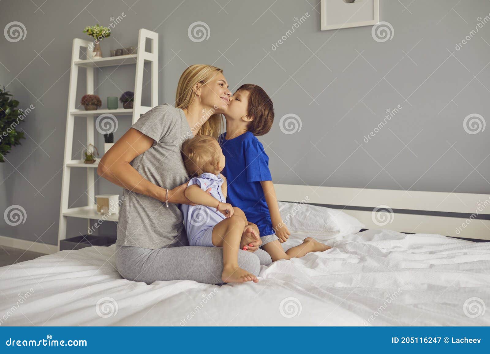 Mom in bed