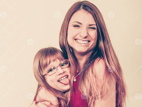 Mommy And Daughter Having Fun Stock Image Image Of Glasses Humour 72274341 