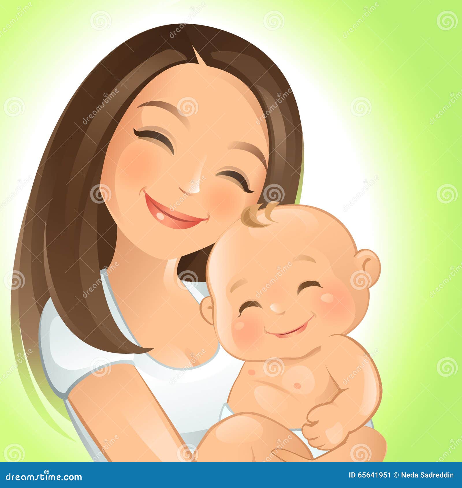 Mommy and I stock vector. Illustration of little, funny - 65641951