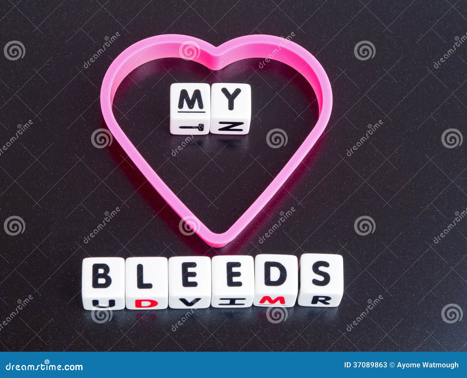 Mon Coeur Saigne Image Stock Image Du Manquer Carte