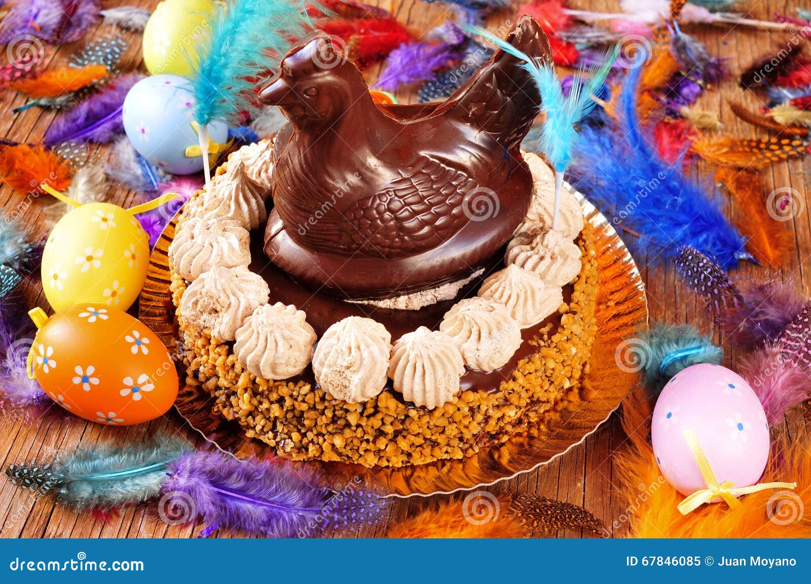 mona de pascua, an ornamented cake eaten in spain on easter monday