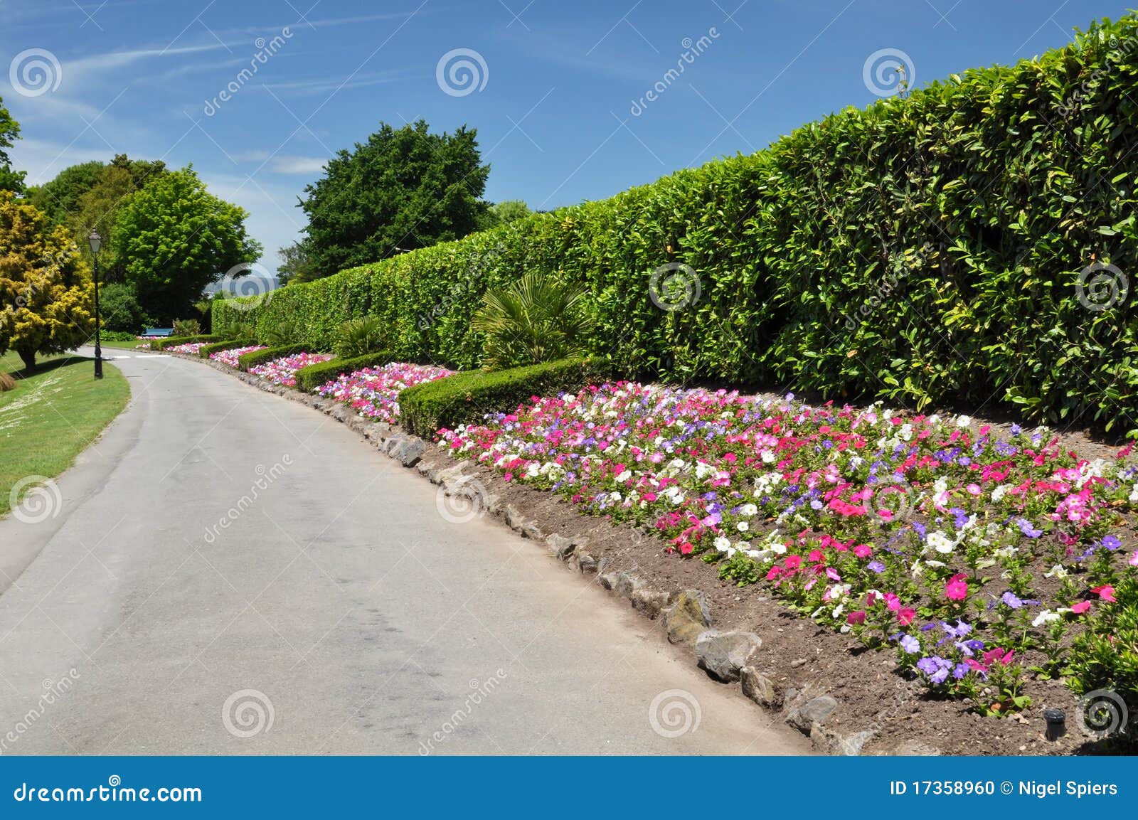 mona vale - flower beds, christchurch, new zealand