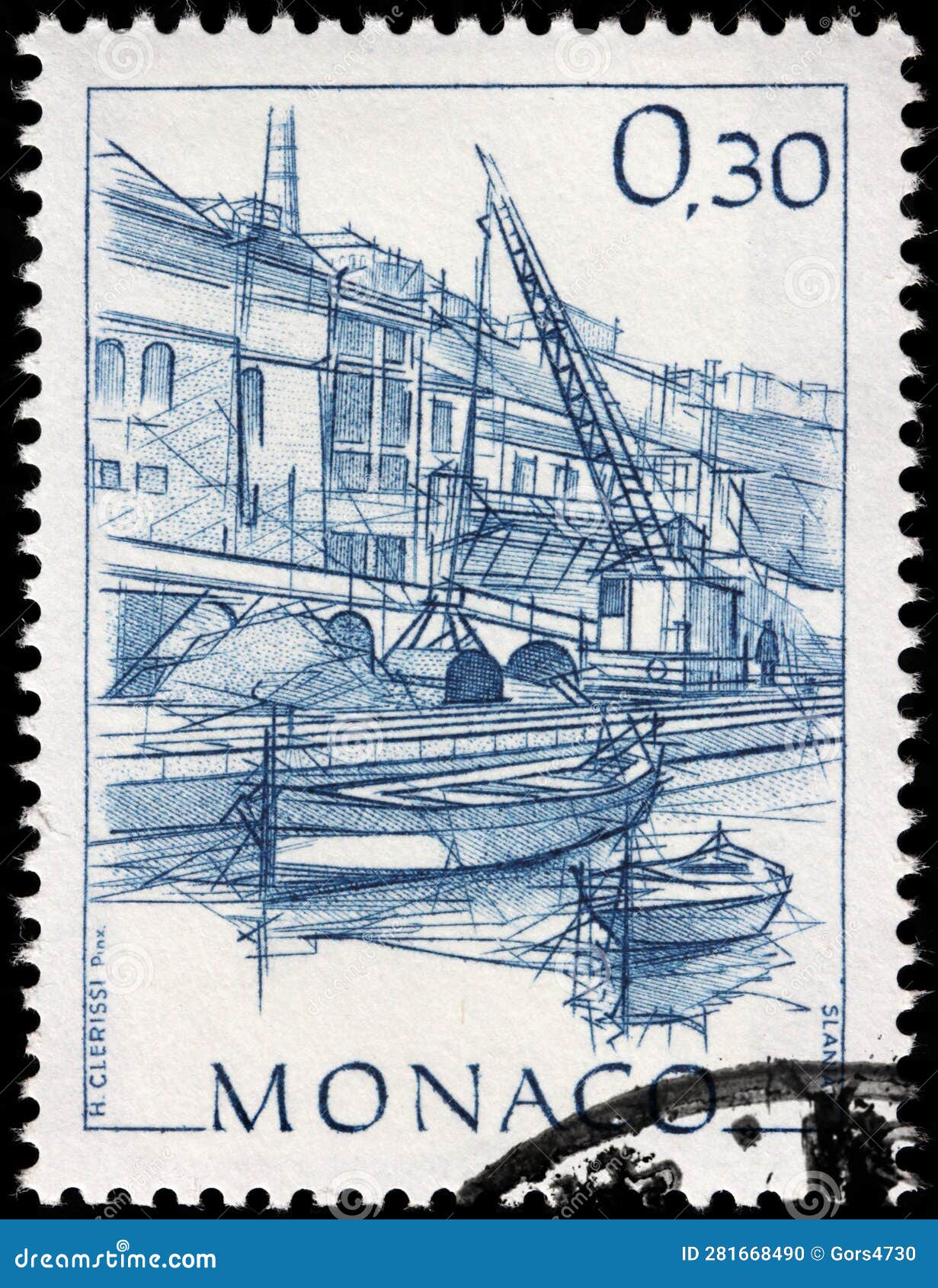 Monaco Commercial Harbour Stamp Editorial Image Image of decoration, slania 281668490