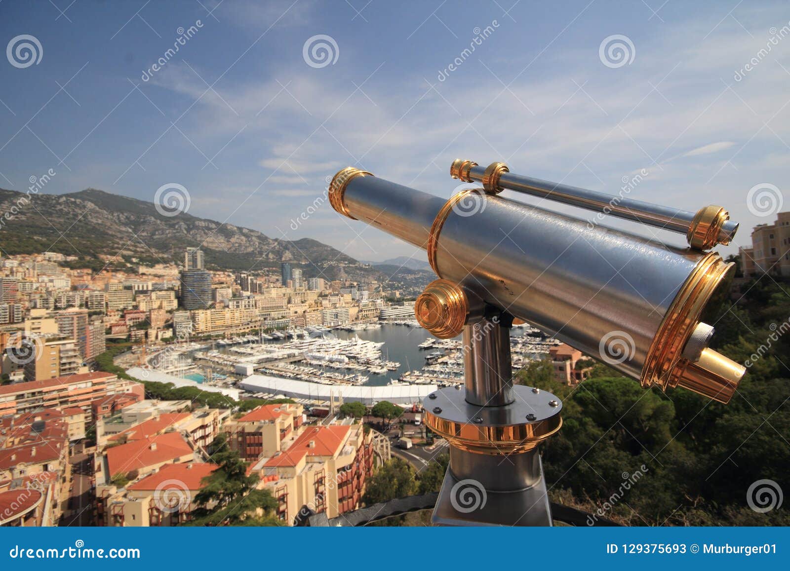 monaco a rich tax haven in the mediterranean with a telescope