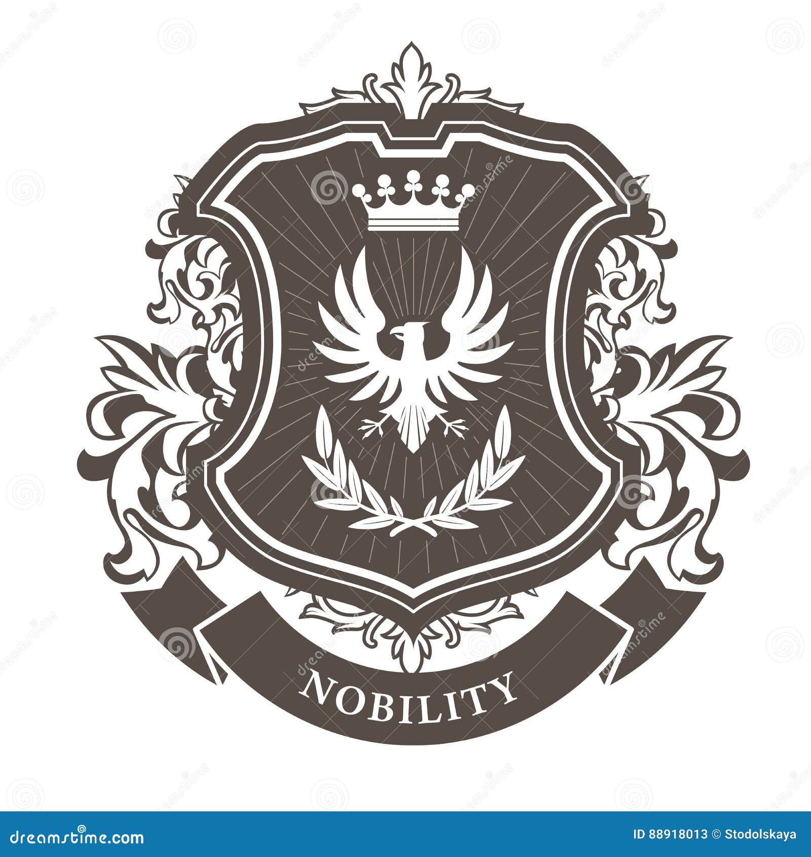 monarchy coat of arms - heraldic royal emblem