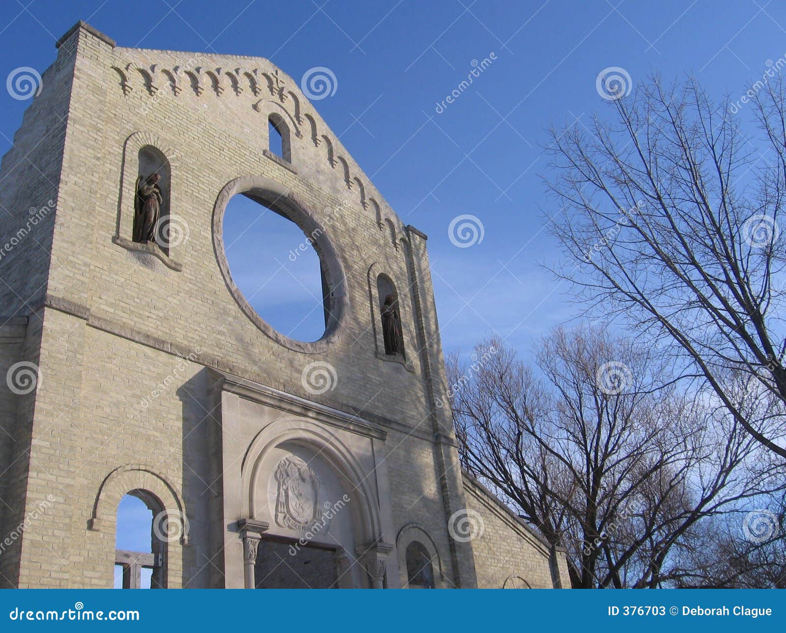 Monastary Ruins in St. Norbert, 2 Stock Image Image of fire, monastery 376703