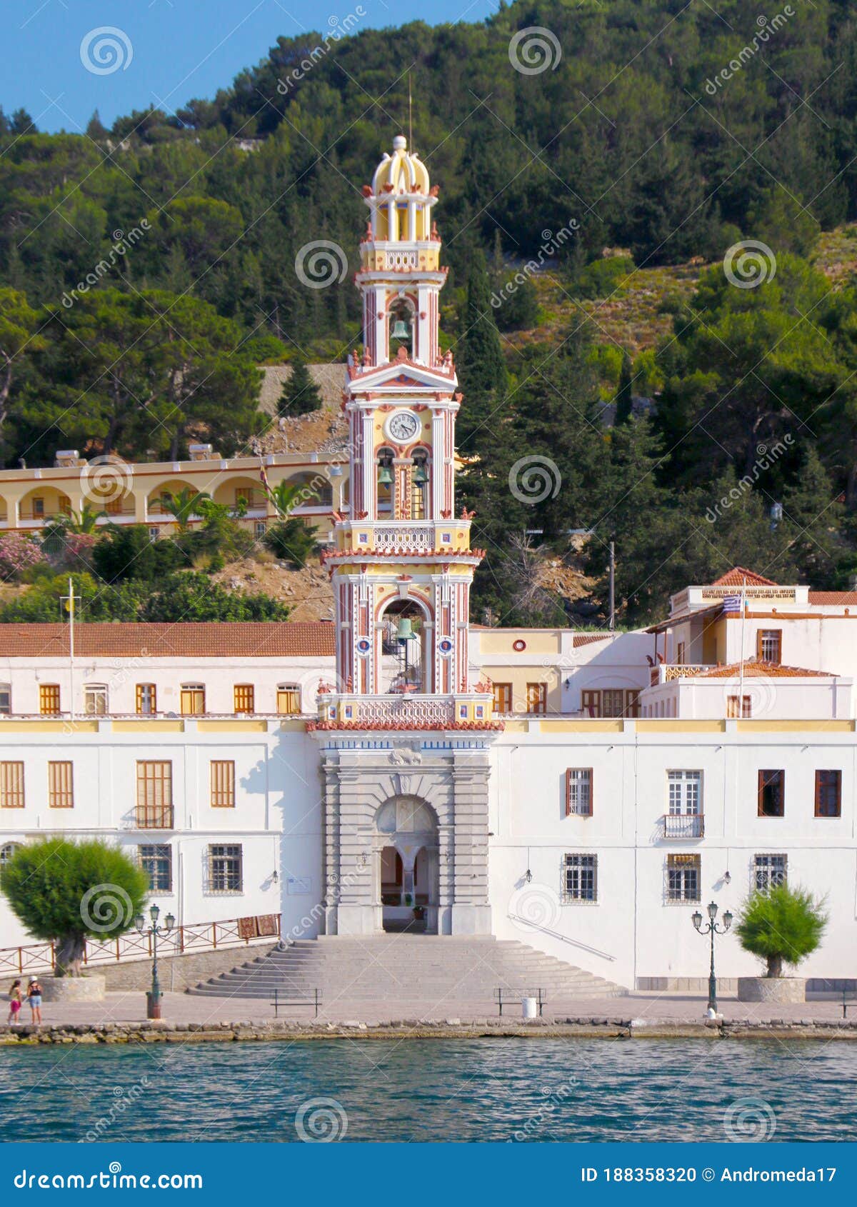 Monastero Di San Michele Arcangelo Di Panormitis Monastero Di Arcangelo Michael Panormitis Symi Isola Grecia Immagine