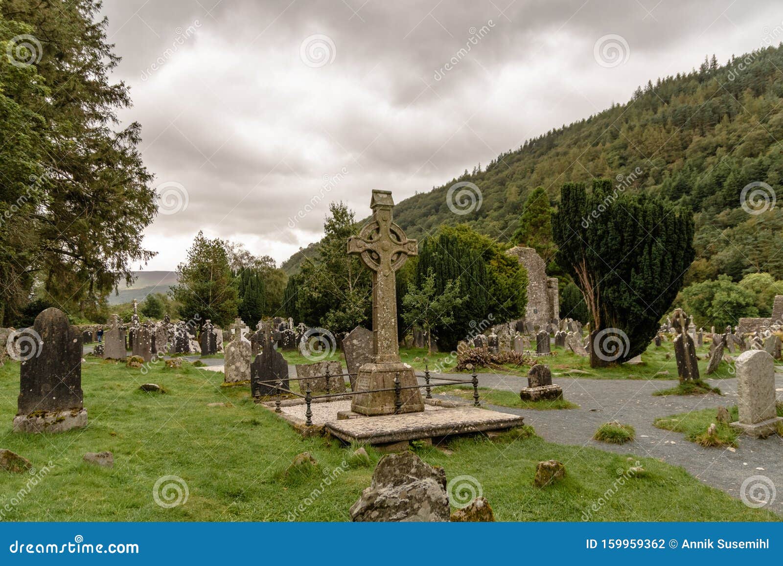 Monastery Cemetery of Glendalough, Ireland Editorial Photography ...