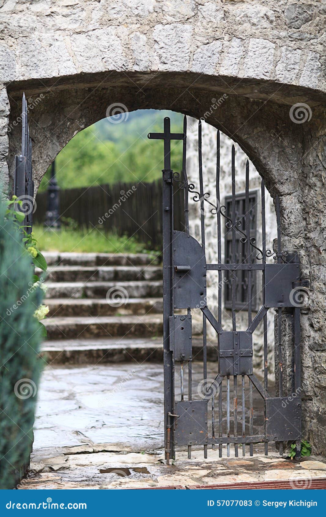 Monastery gate stock image. Image of european, montserrat 57077083