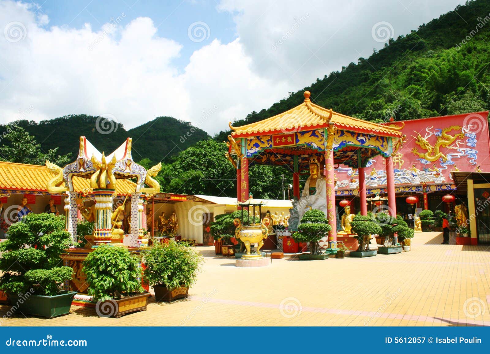 Monastery, Hong Kong. A view of a ten thousands buddhas monastery in Hong Kong