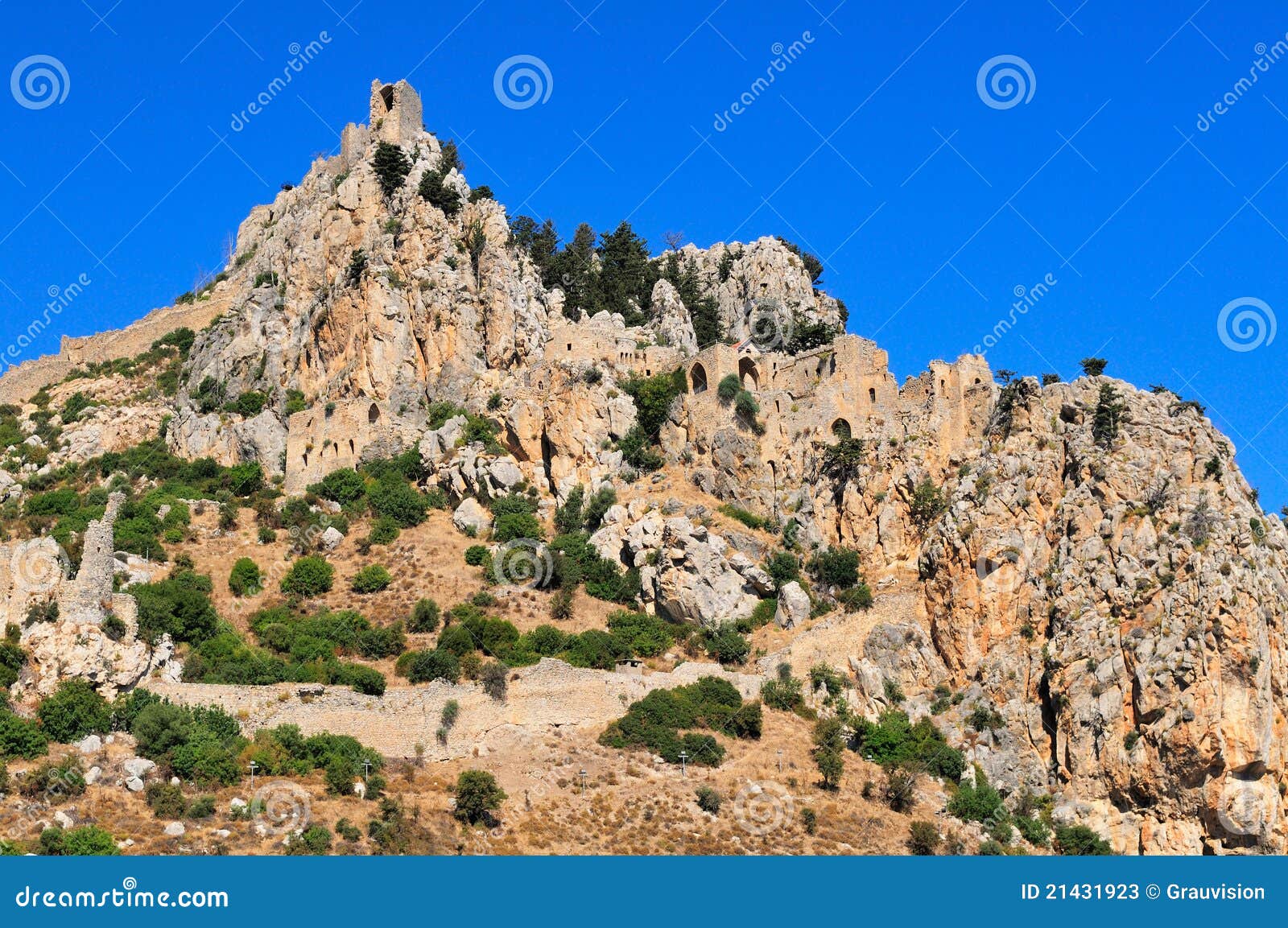 Monastery Saint Hilarion Castle Stock Image Image of tower, ruin