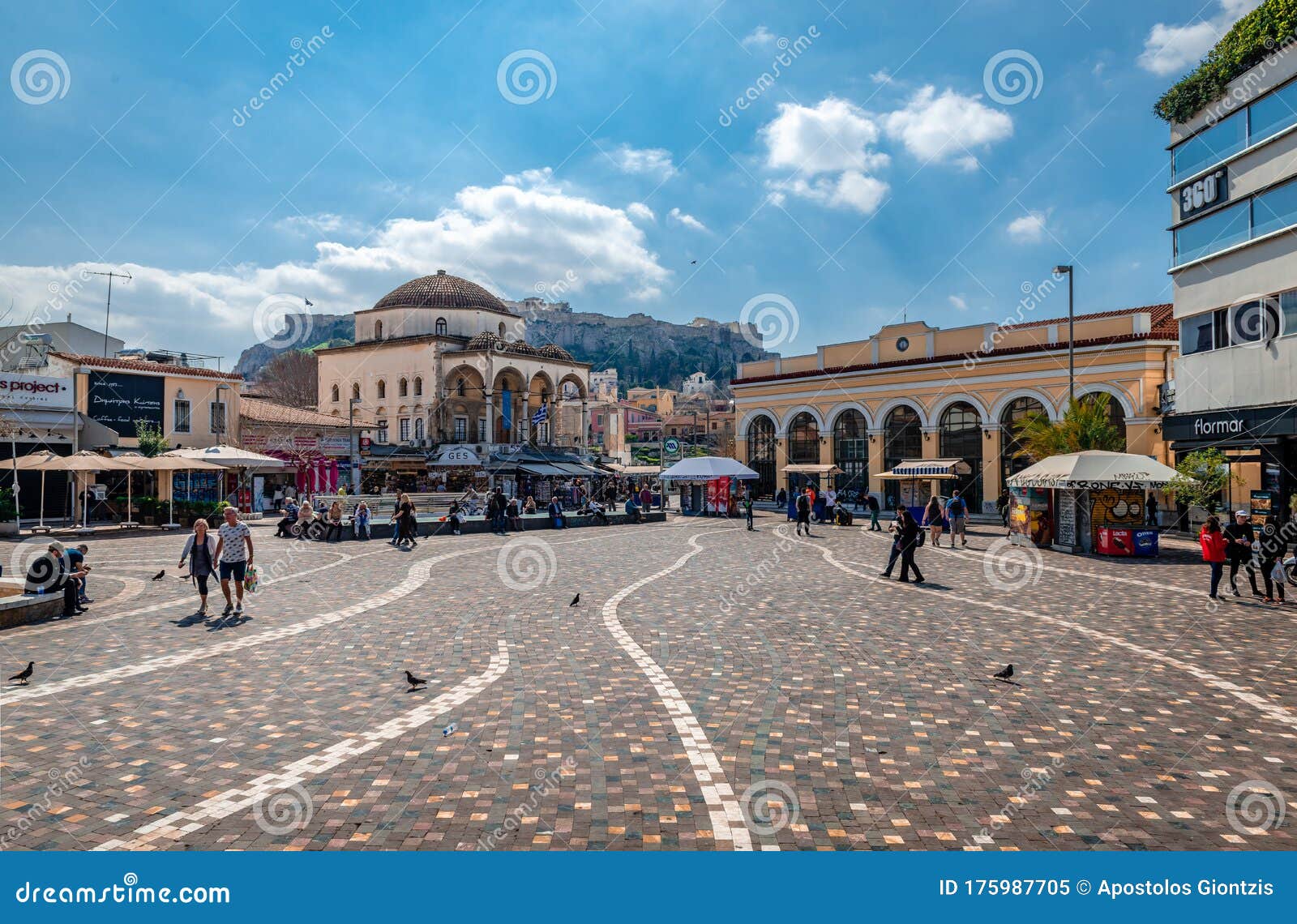 Monastiraki Athens Greece Editorial Image Image Of 2020 Background 175987705